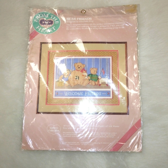 "Bear Friends" crewel embroidery kit 51003, NWT - Picture 1 of 5